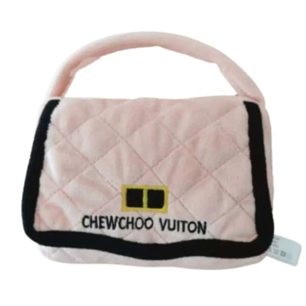 Designer Inspired Pink Bag Plush Dog Cat Bag Toy NEW